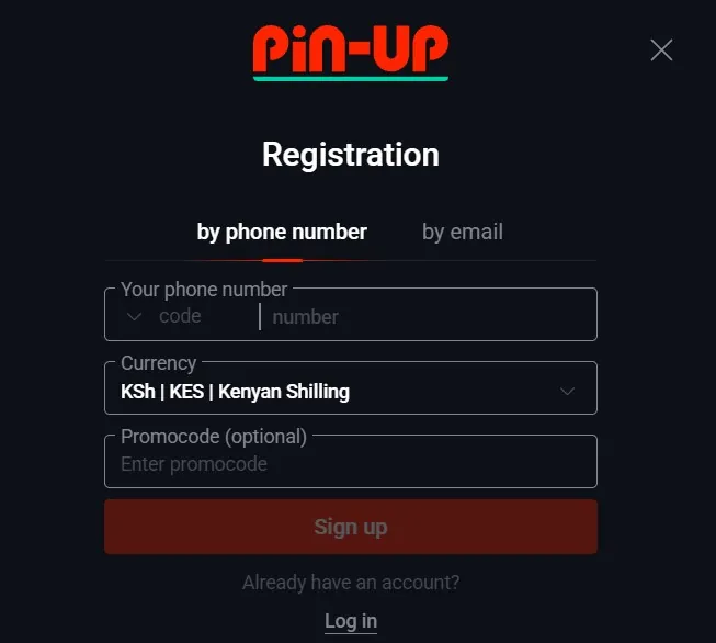 Registration-pinup-sport-bet-Kenya